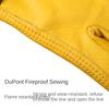 1 Pair Yellow Welding Gloves Heat-Resistant Work Gloves High Quality Cowhide Gloves  Workplace