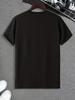 MenS Casual Black TShirt with Cute Cat Design  Soft Polyester Crew Neck Short Sleeve Summer Essential for Casual Attire