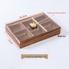 ZISIZ Bamboo Divided Snack Tray with Lid