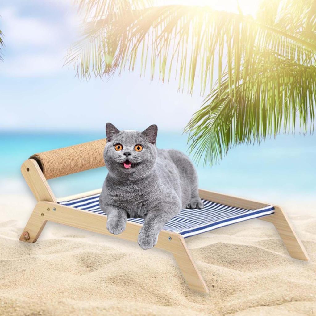 Cat Hammock Bed Furniture Beach Lounger Summer Chair Rest
