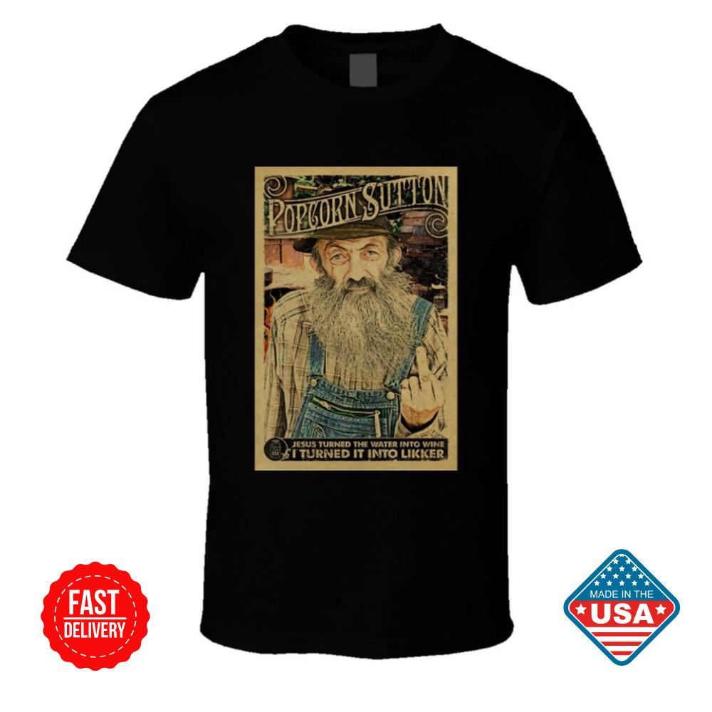 New Popcorn Sutton Moonshine Hillbilly T Shirt, Southern Heritage Unisex T Shirt Unisex T-Shirt
