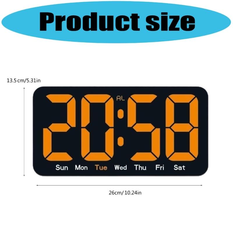 Alarm Clock Digital Clock Night Modes Digital Alarm Clock with Indoor Temperature Desk Clock for Bedroom Living Room