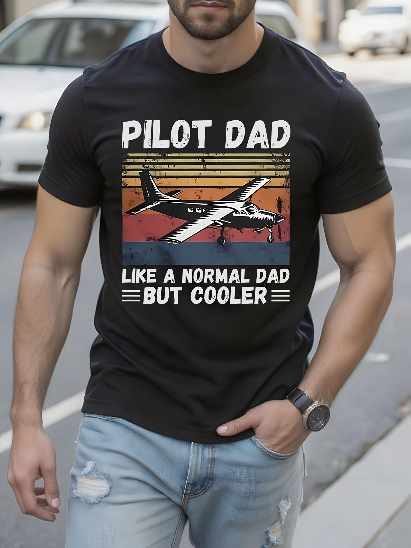 Pilot Dad Graphic Tshirt - Aviation-Themed Crew Neck Tee ... XXXXL