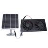 20W Solar Panel Solar Powered Dual Exhaust Fan Kit for Chicken Coops Greenhouses Sheds Pet Houses