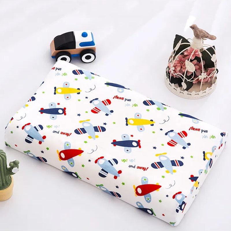 Husă de pernă pentru copii de 1-6 ani Față de pernă specială pentru pernă din latex Față de pernă pentru copii din bumbac pur cu desene animate în patru anotimpuri