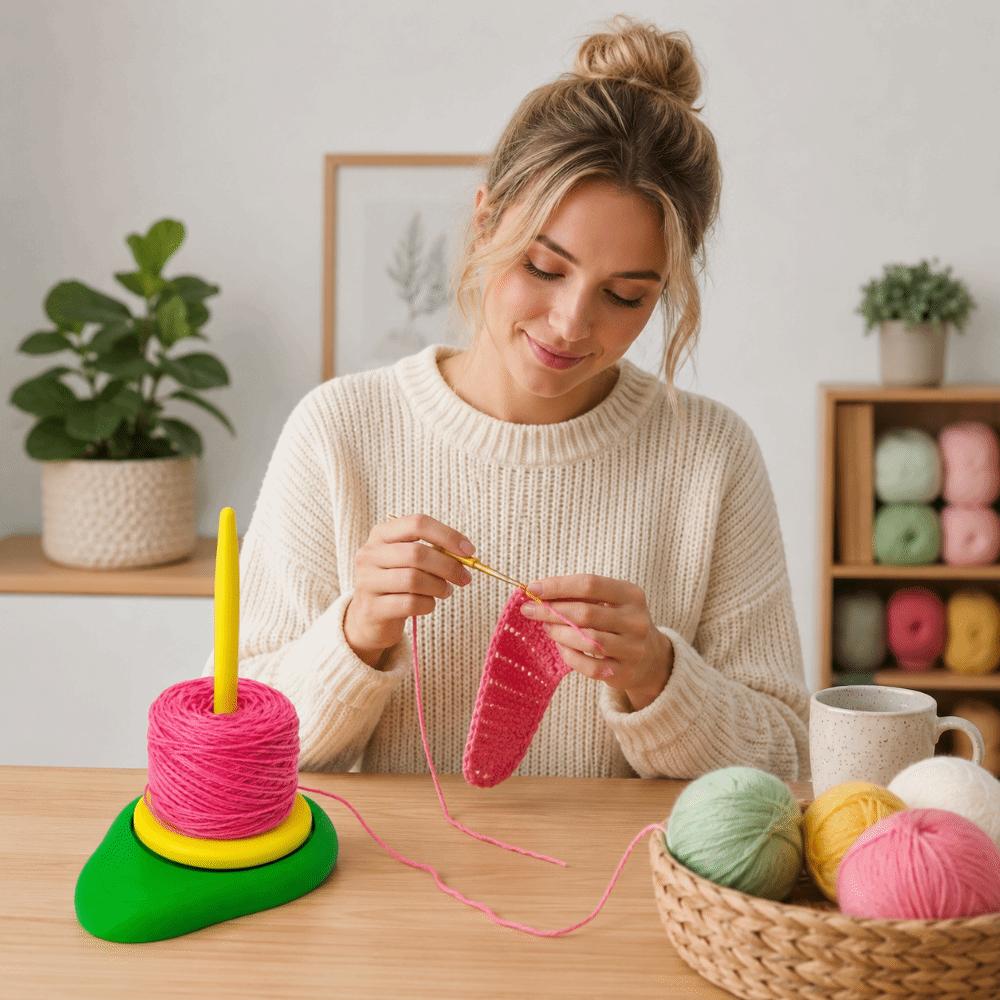 3D Printing Crochet Yarn Holder Avocado Sewing Thread Spool Dispenser  Crocheting Supplies