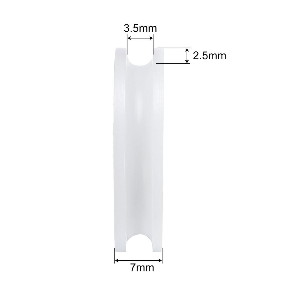 uxcell 8pcs Nylon Pulley U-Groove Ball Bearing 6x27x7mm U Groove Roller Wheel (GCr15) Chrome Steel Bearing AB EC3