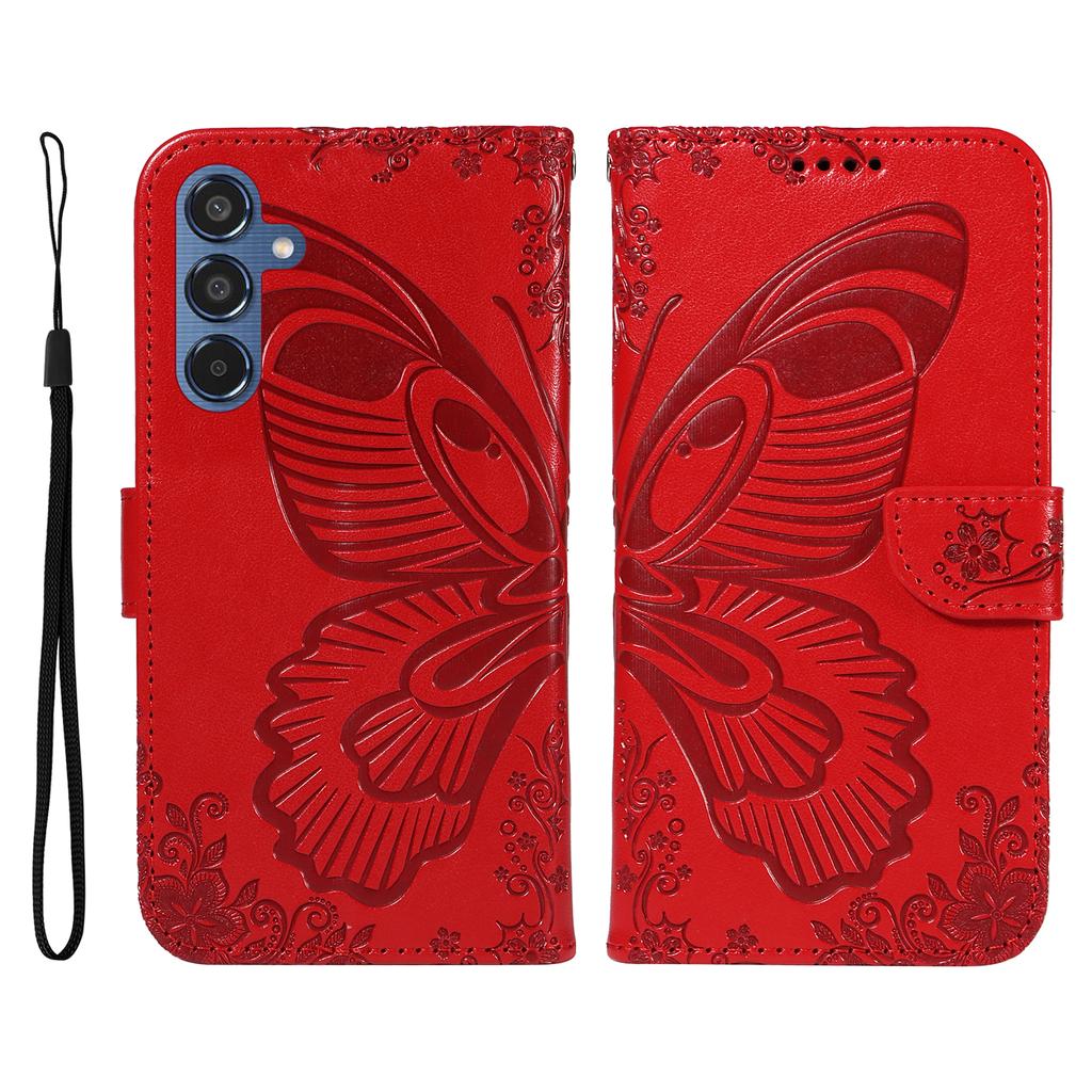 For Samsung Galaxy M35 5G Case Butterfly Design Flip Leather Phone Cover