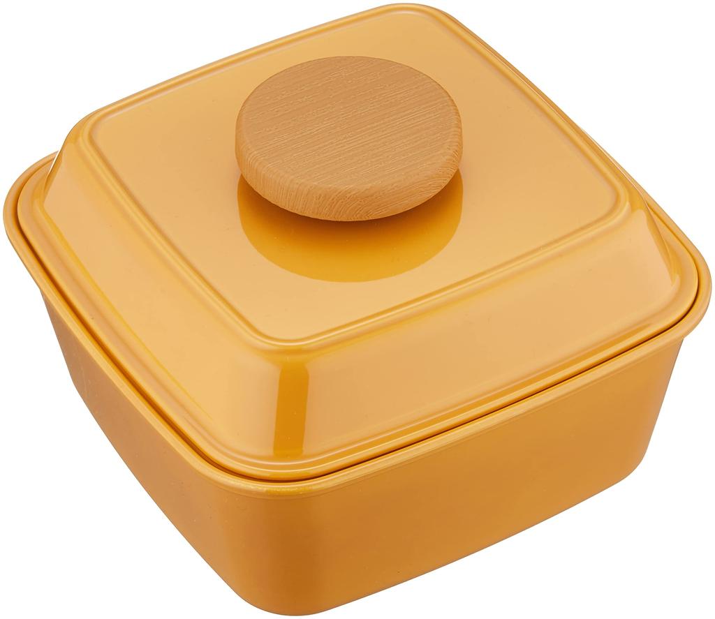 Masakazu Japanese Made Lunch Box Piatto Square Piatto Lunch 650ml Pumpkin Yellow