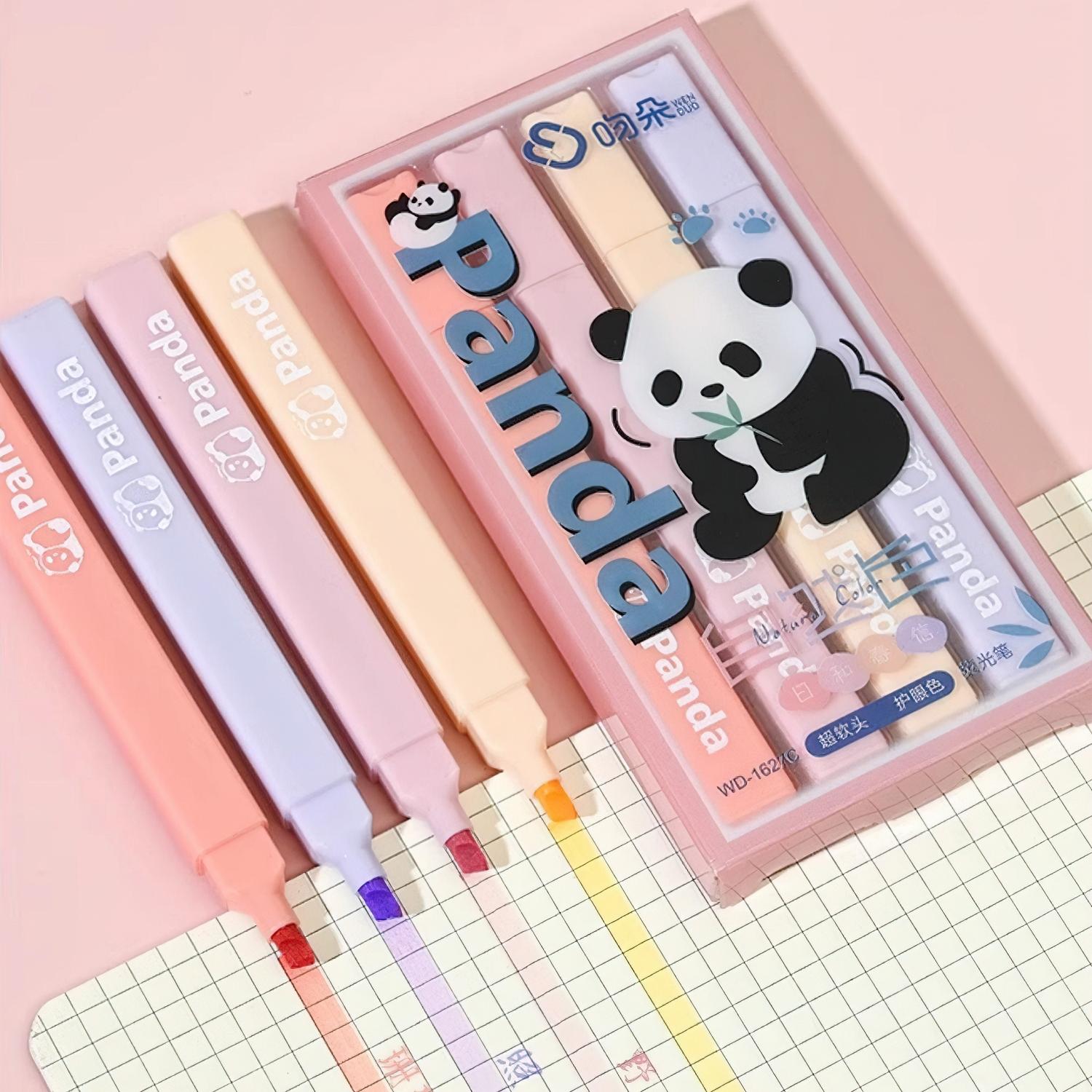 

Набір ручок-маркерів із м’якою пандою із квадратною бочкою з м’якою голівкою з 4 шт. для малювання, живопису, школи