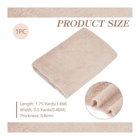 BENECREAT Soft Faux Fur 160x46cm Soft Faux Fur Fabric Short Plush Fabric for Stuffed Animals Doll Costumes Interior Sewing Material Handmade Carpet