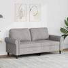 Vidaxl Sofa 2-Osobowa, Jasnoszara, 140 Cm, Tapicerowana Aksamitem