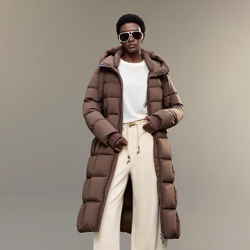 Gaofeng Women's Black Gold Queen Long Goose Down Jacket