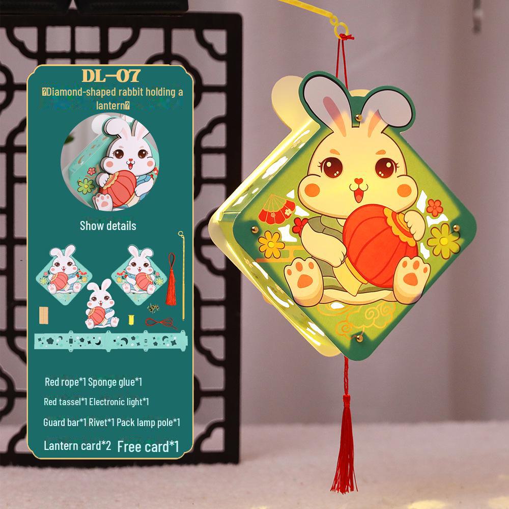 

Комплект переносного фонаря-кролика для детей, сделанный своими руками на середину осени 2023 года