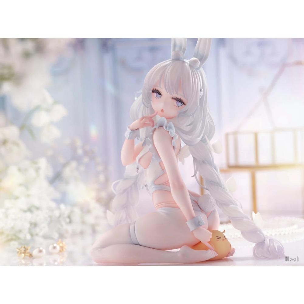 18CM Anime Game Azur Lane MNF Le Malin Figure Lazy White Rabbit 1/4 Listless Lapin Ver TF Edition Model Toy Gift Action Figure