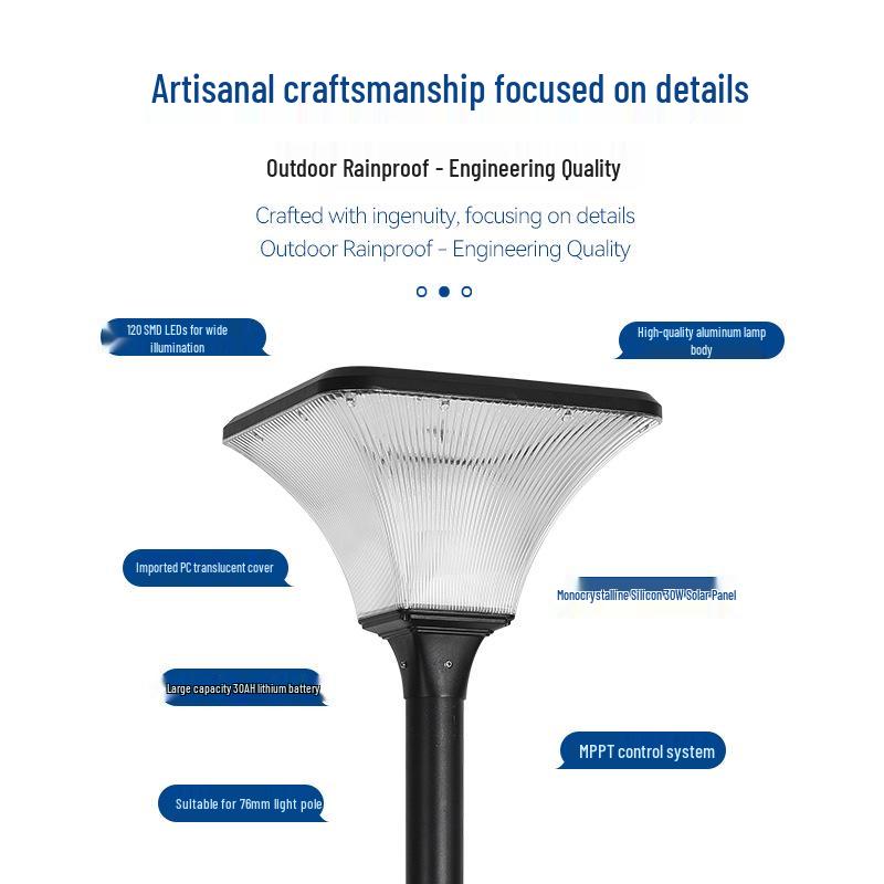 High Brightness Solar Courtyard Lights: Outdoor Garden & Villa Aluminum Landscape Lighting