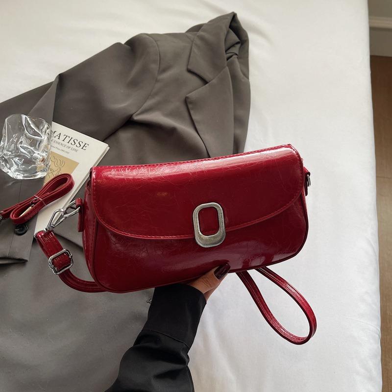 

Нишевая сумка подмышку женская новая весенне-летняя модная модная одноплечевая кроссбоди милая маленькая квадратная сумка бордовый