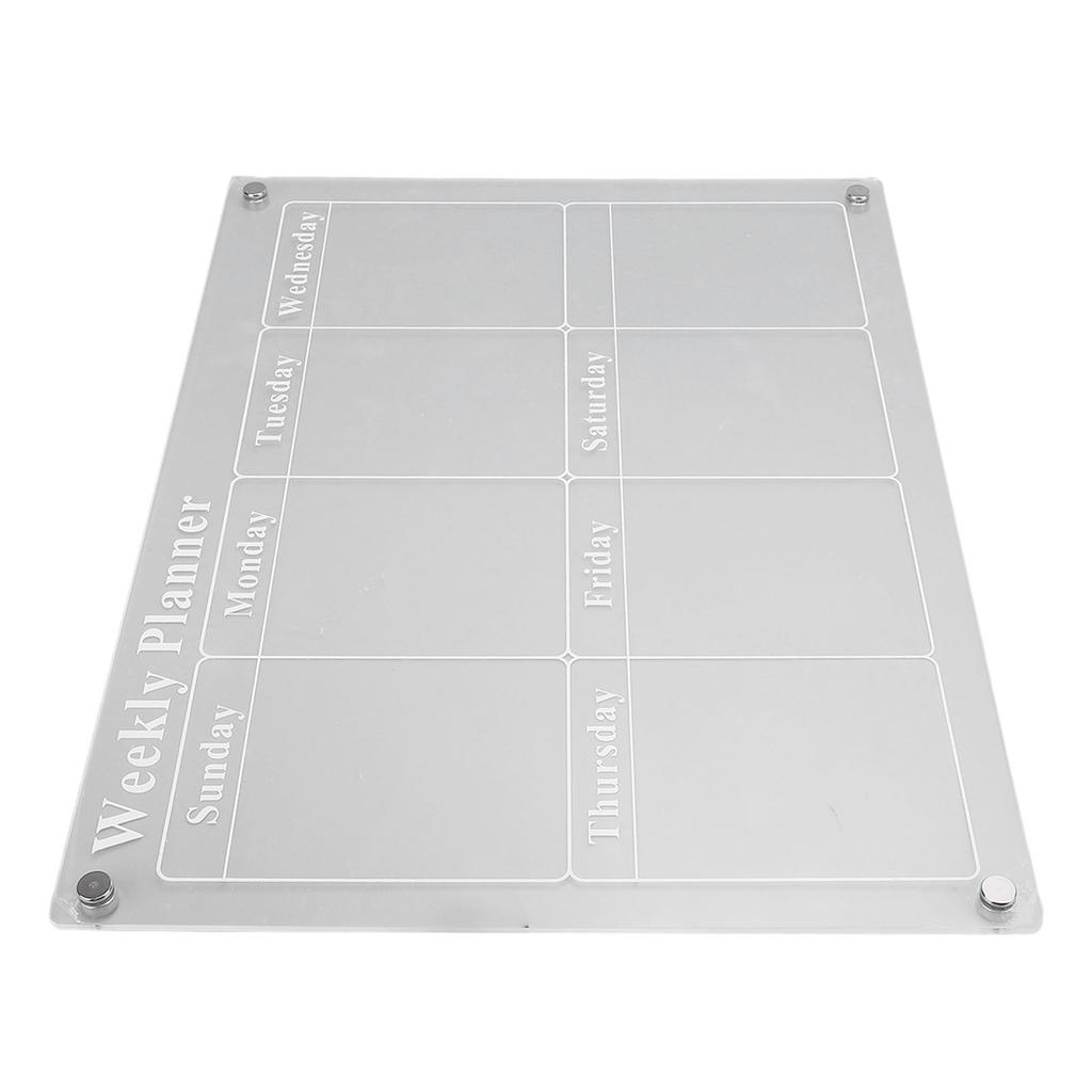 Acrylic Dry Erase Board Calendar Reusable Transparent Calendar Planner Board with 3 Colors Markers
