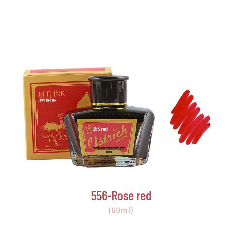 Ostrich Ink Series: Set of 3 Waterproof, Erasable Fountain Pen Inks - Red, Black, Pure Blue