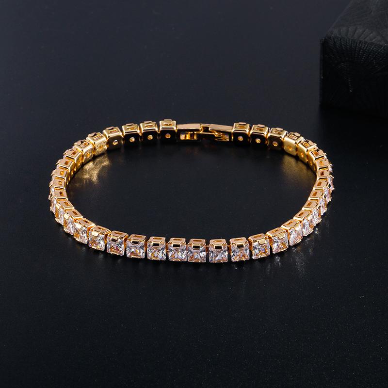 

Классический геометрический теннисный браслет ZAKOL с кубическим цирконием AAA для женщин, серебристого цвета, для помолвки, свадьбы, подарок с цирконом