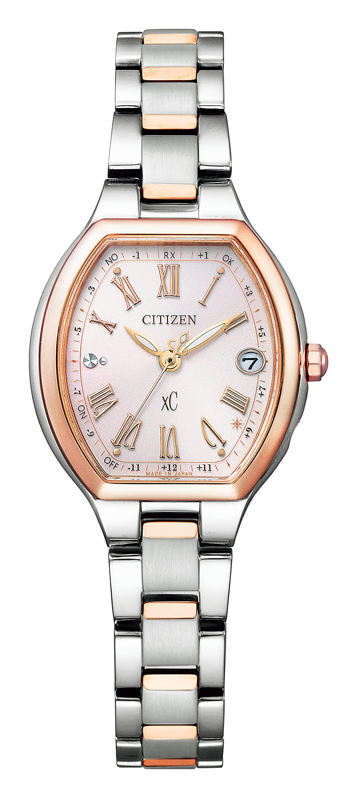 

Citizen xC Basic Collection Eco-Drive Radio-Controlled Watch, Happy Flight ES9364-57W, Women s, Pink Gold, Silver