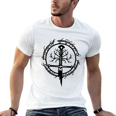 Nové Tričko Pán Prstenů Bílé Pánské Roztomilé Volné Streetwear Harajuku Černé pro Muže Prodyšné Kulatý Výstřih Ležérní Unikátní Tričko Topy