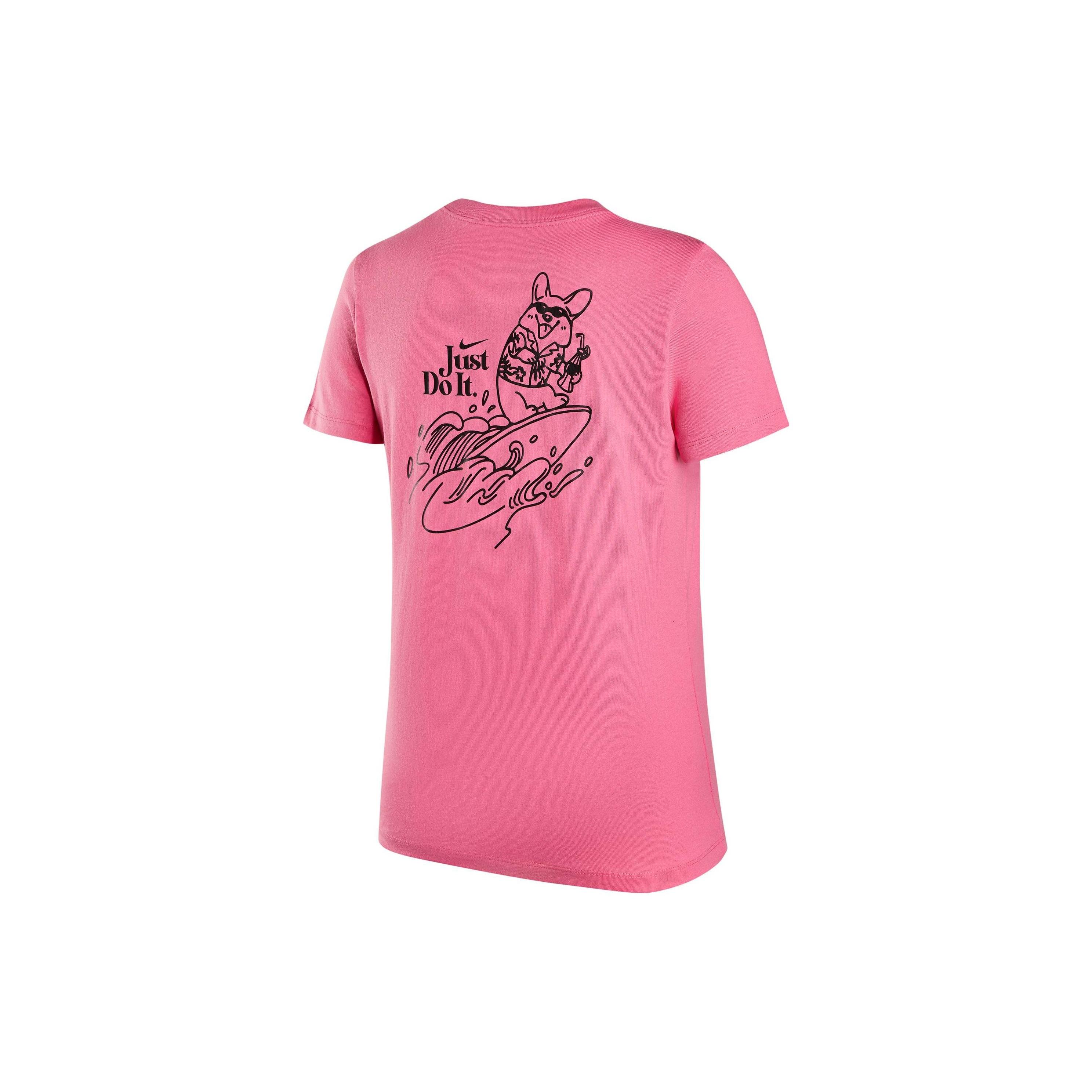 (WMNS) Nike Sportswear Cartoon Hand-Drawn Print T-ShIrt  Pink  Women s FV1131-684 L