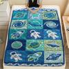 1Pc Space Print Flannel Blanket, High quality Comfortable for All Seasons, Home Decor, Warmth and Comfort, Perfect for Christmas Gifts W157