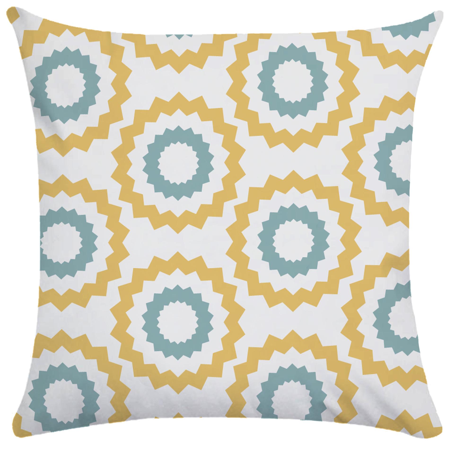 

Жовтий Синій Геометрична смуга Крива Візерунок Візерунок Подушка Чохол для подушки Домашня вітальня Прикраса дивана Квадратна подушка Чохол для подушки 50X50CM