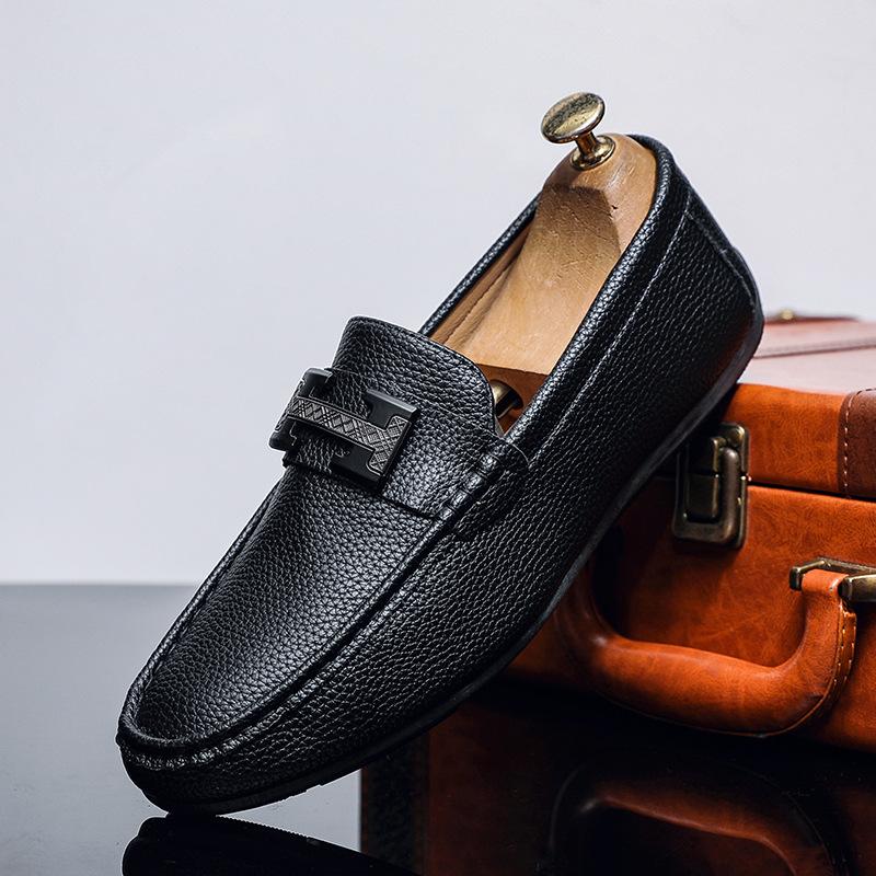 

Летняя обувь Doudou мужская обувь для вождения мужская обувь британский стиль мягкая подошва повседневная кожаная обувь мужские лоферы 39