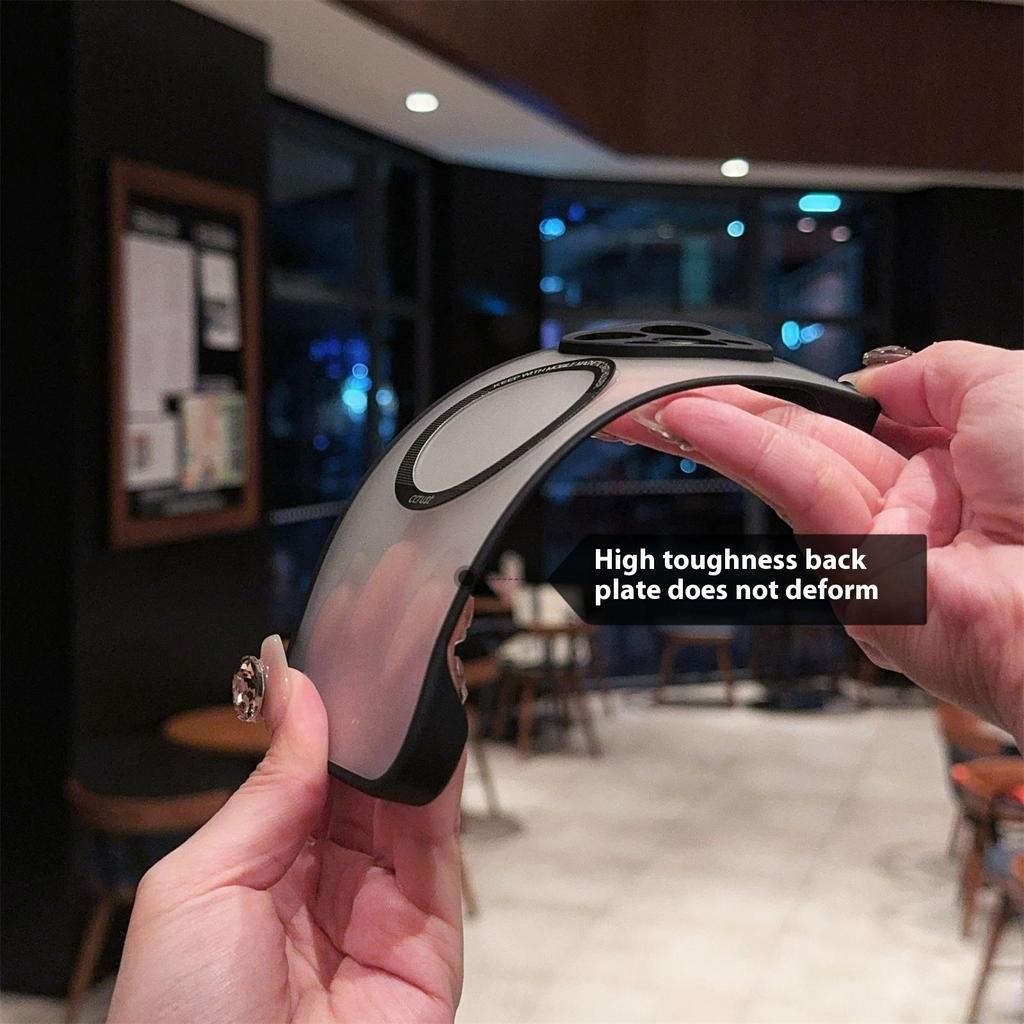 For iPhone 16 Pro Case Compatible with MagSafe Frameless TPU+PC Matte Phone Protector