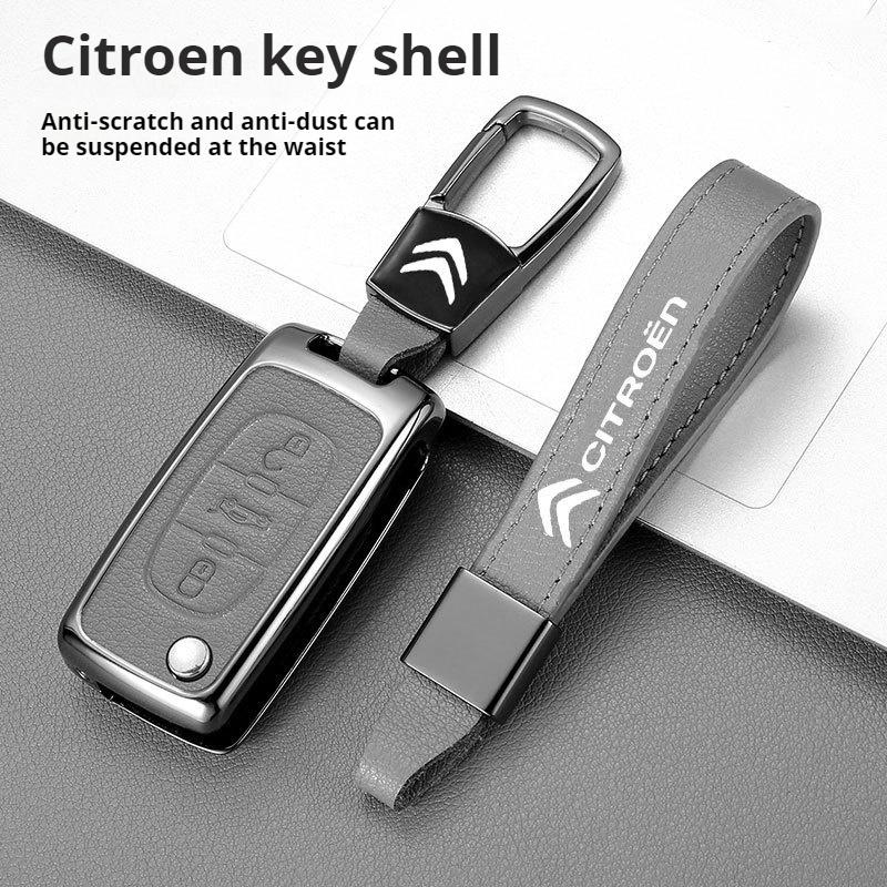 AGX4   Zinc Alloy CarKey Holder Car Keychain Bag Organizer Car Key Case For Citroen C1 C2 C3 C4 C5 C6 C8 C4L C3L C3-XR PICASSO Aircross