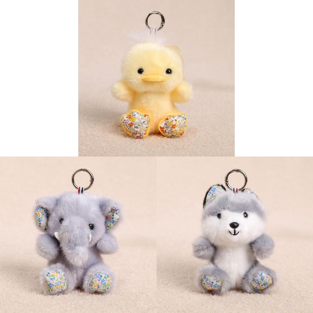 Animal Plush Keychain With Short Pile Fabric For Kids And Adults