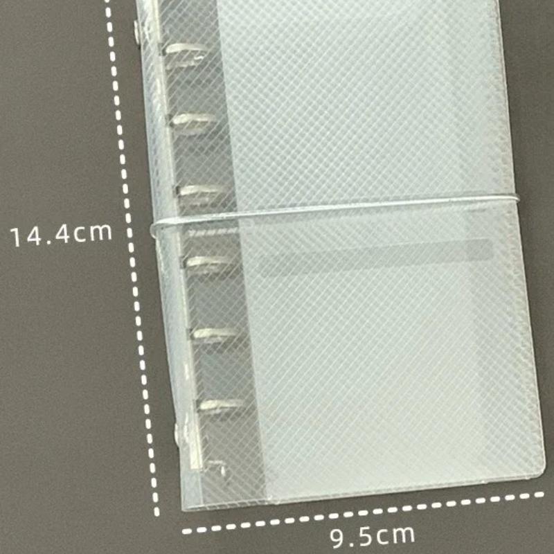 M5 A7 A6 Diagonal PP Three Fold PP Loose Leaf Notebook Cover Mini Portable Sticker Small Card Photo Storage Ledger