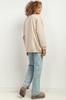 Wide long-sleeved sweatshirt T417 light beige light beige M/L