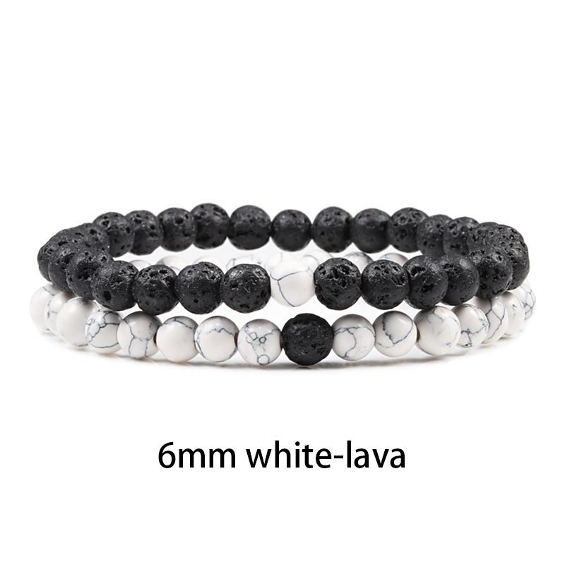New Design Set Bracelet Couples Natural Stone Bracelets Tiger Eye Beaded Yoga Bracelets for Men Women Elastic Rope Jewelry