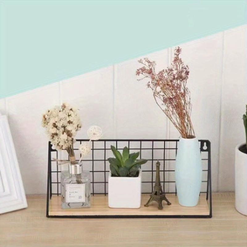 1pcs Creative Wall Mounted Shelves Bedroom Iron Wall Hanging Storage Shelves Storage Baskets Hanging Shelves Living Room Bedroom Home Furnishings