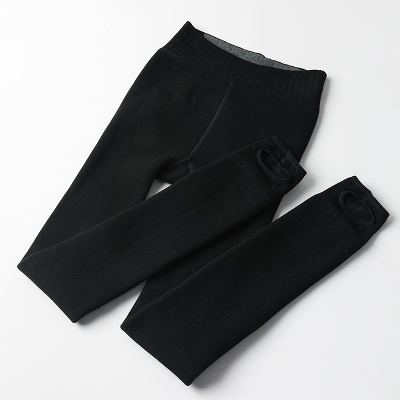2022 Women Fall Winter Warm Legging Pants Pantyhose High Waist Super Elastic Stretch Soft Thicken Thermal Plus Velvet Slim Solid Color