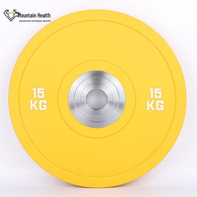 Bunte Gym Bumper Plates - Langlebiges Gusseisen, Fallresistent, Hochelastisch für Gewichtheben und Heimgebrauch