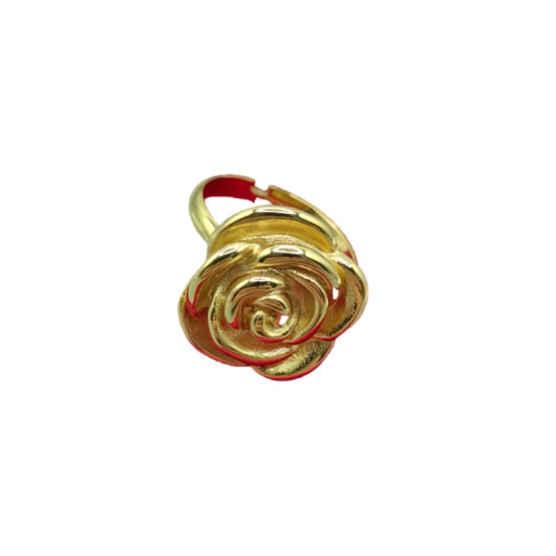 Fashion Versatile Niche Design Irregular Opening Adjustable Ring Fashion Versatile Exaggerated Jewelry 18K