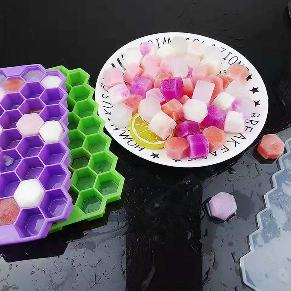 Creative Silicone Honeycomb Ice Cube Tray - DIY Quick Freezer Mold for Home