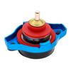 OEMASSIVE Racing Engine Radiator High Pressure Cap 1.1 Bar Small Head With Water Temp Gauge Blue Tank Cover Replacement Car Hot