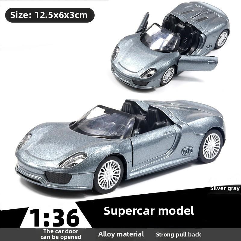 Alloy Sports Car Model Children Open The Door Pull Back Toy Car Cake Ornament Baking Decoration