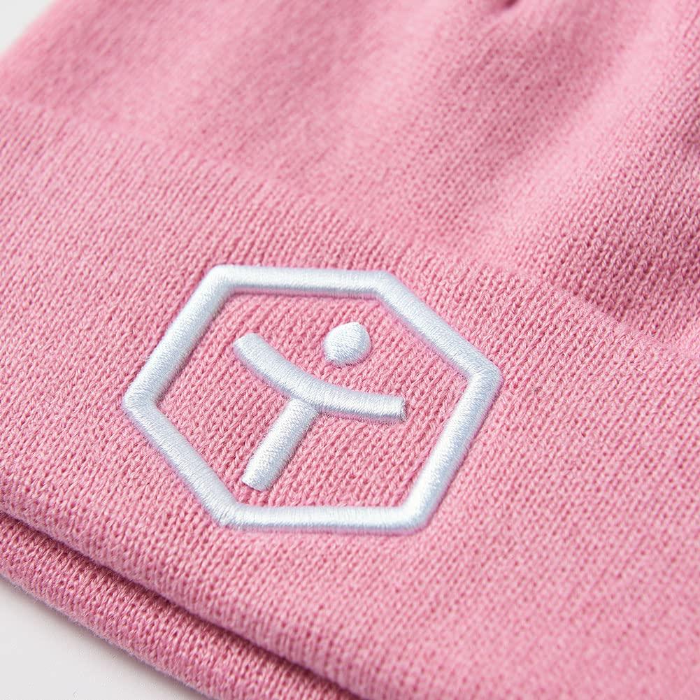 TaoTech Knit Embroidered Knit Stretch Watch Cap for Men and Perfect for and Outdoor Activities Beanie, Cap, Women, Skiing, Snowboarding, (Pink)