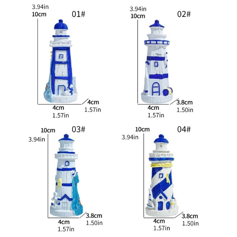Aquariums Landscape Lighthouse Resins Aquariums Decorations Art Crafts Terrarium Habitat Ornaments Photo Props