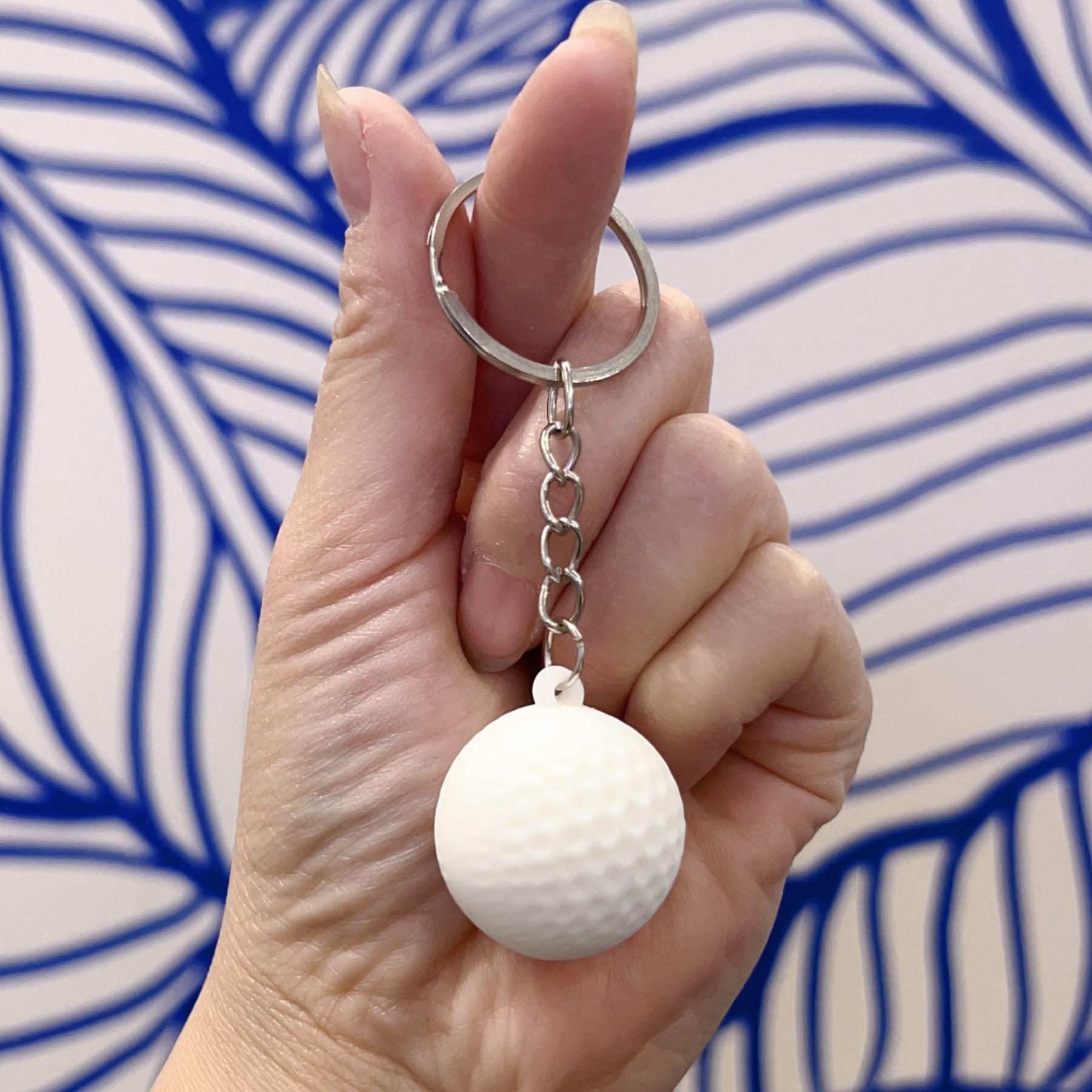 

3D Sports Keychain: Basketball, Football, Tennis & Billiards Ornaments for Schoolbags