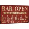 Vintage Metal Wall Art Poster Retro Home Bar Decor 8x12 Inch