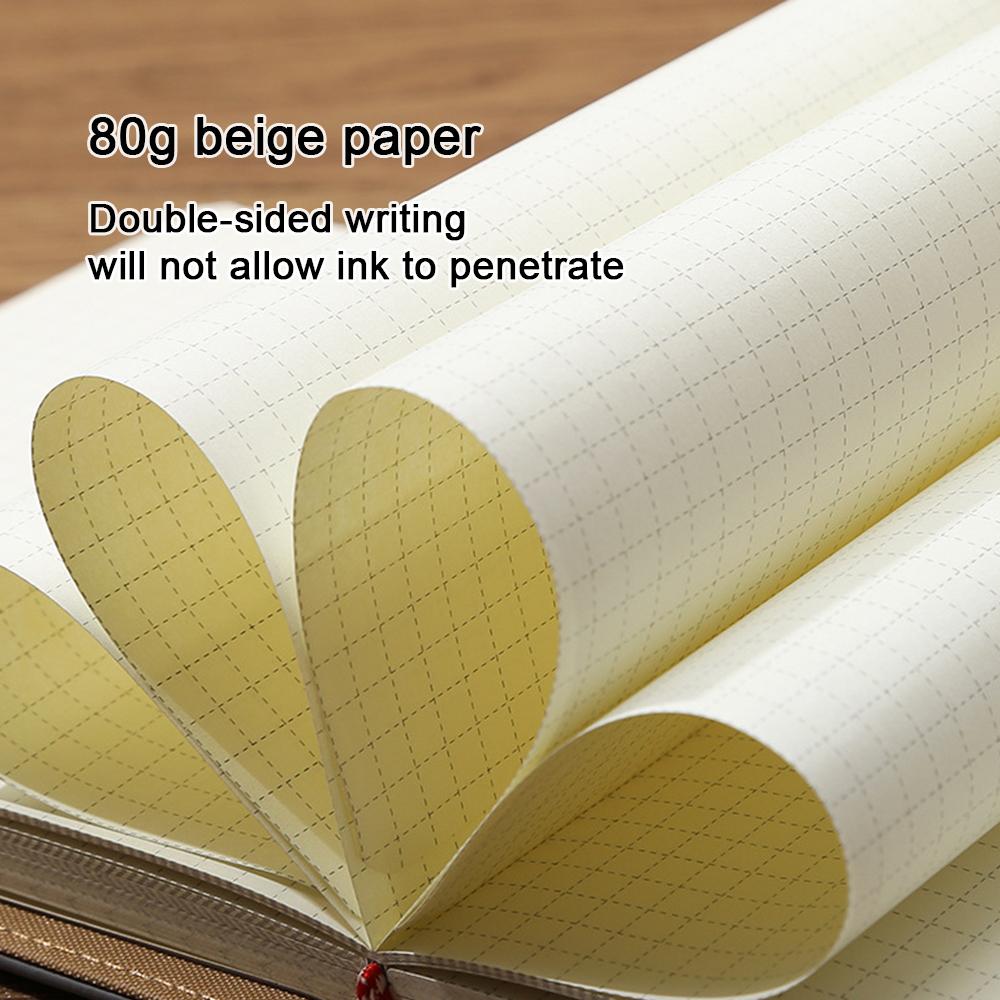 (Logo Can Be Engraved) Square Pocket Notebook, Buckle Notepad, Blank/lined/grid Inner Pages, Leather Business Ledger, Student Memo