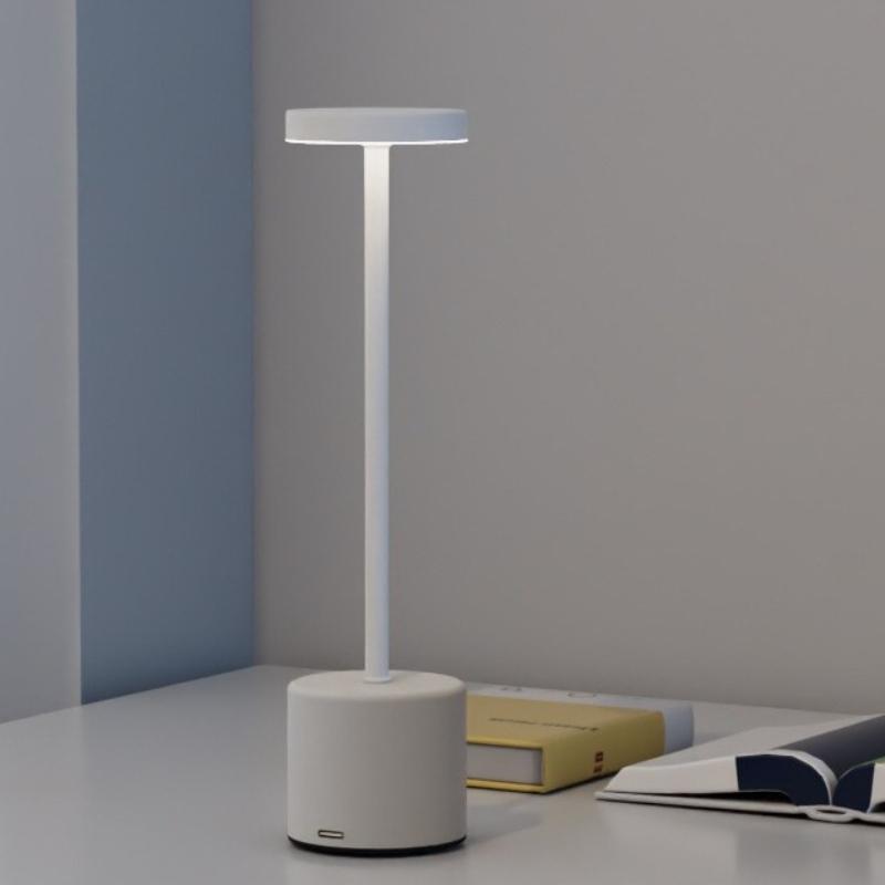 Portable LED Wireless Touch Desk Lamp Rechargeable Table Light 3 Colors Dimmable Bedside Creative Ambient Lamp for Room Decor