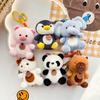 Cartoon Dog Capybara Elephant Bear Dinosaur Cat Plush Toy Keychain For Gift Giving